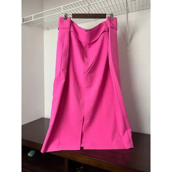 Fashion to Figure Pink Alina Belted Midi Skirt 4X - Picture 7 of 8